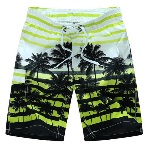 Quick Dry Coconut Tree Beach Shorts