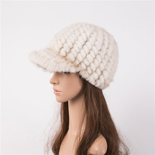 Real Mink Fur Knitted Hats