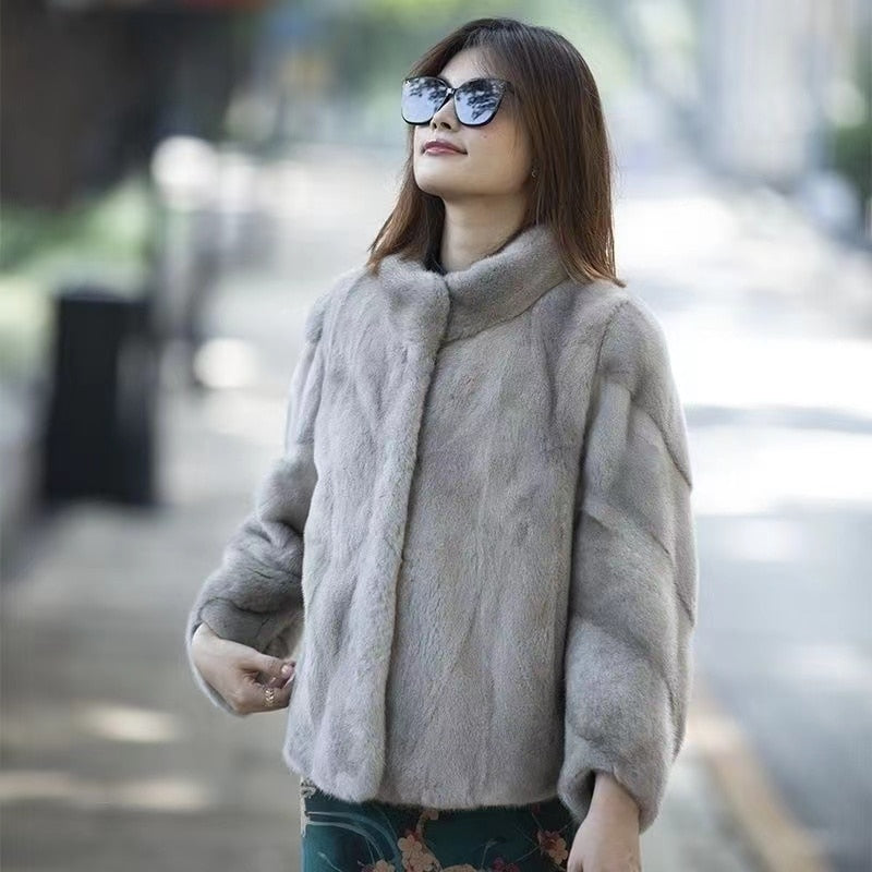 Wide Waisted Full Pelt Mink Fur Coats