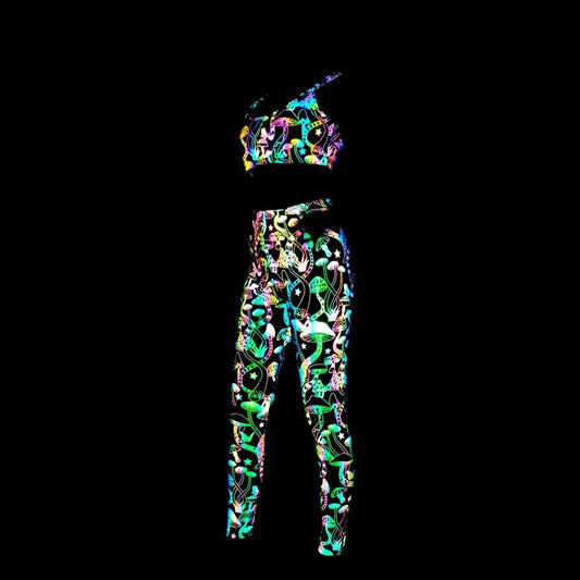 Mushroom Colorful Reflective Bra & Leggings Sets
