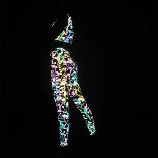 Mushroom Colorful Reflective Bra & Leggings Sets