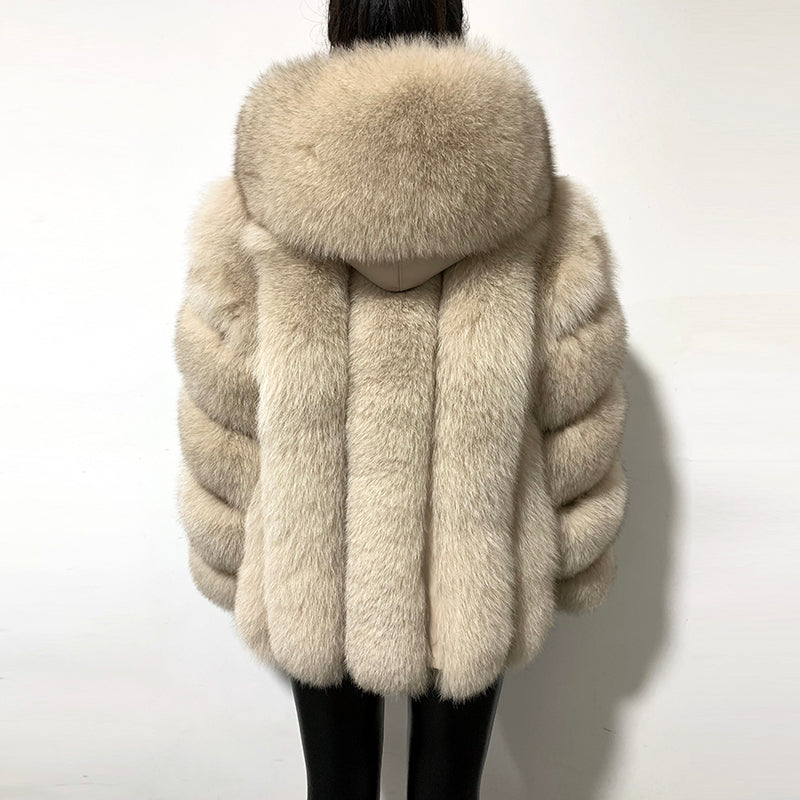 Real Fur Coats with Big Hood