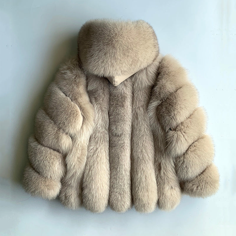 Real Fur Coats with Big Hood