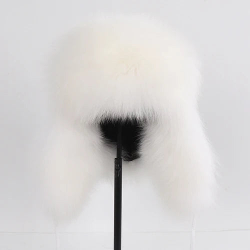 Natural Fur Bomber Has Genuine Real Fur Caps