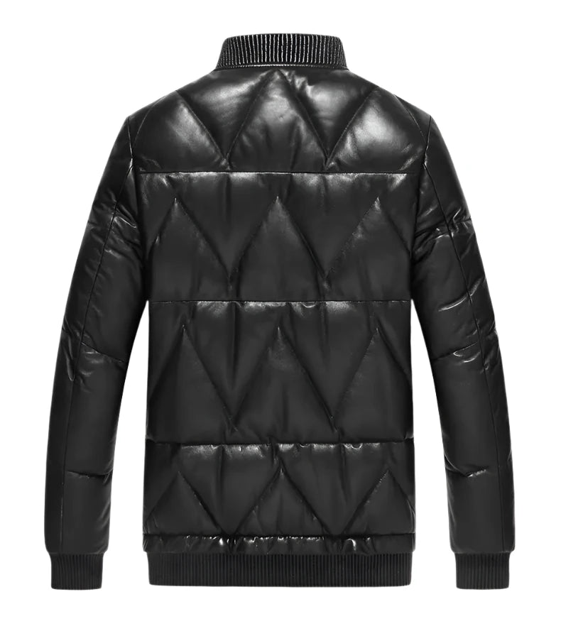 Genuine Leather Down Jacket