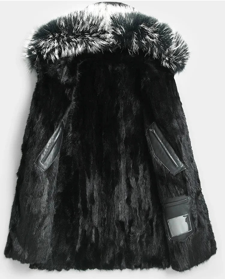 Real Mink Fur Lining Fur Coat Parka