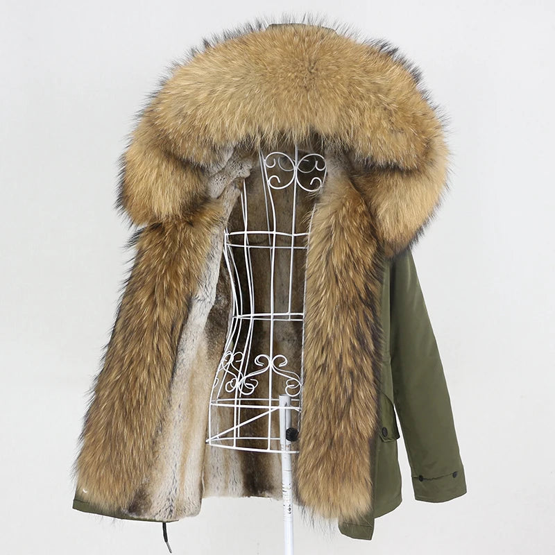 Waterproof Parka Real Fur Coats