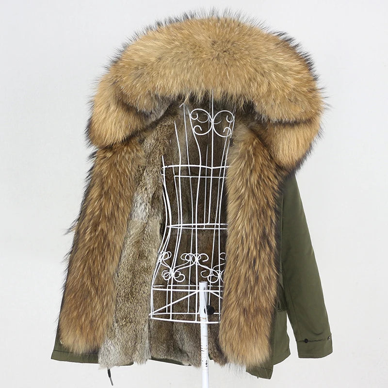 Waterproof Parka Real Fur Coats