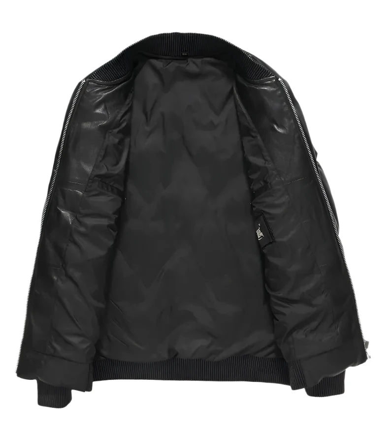 Genuine Leather Down Jacket