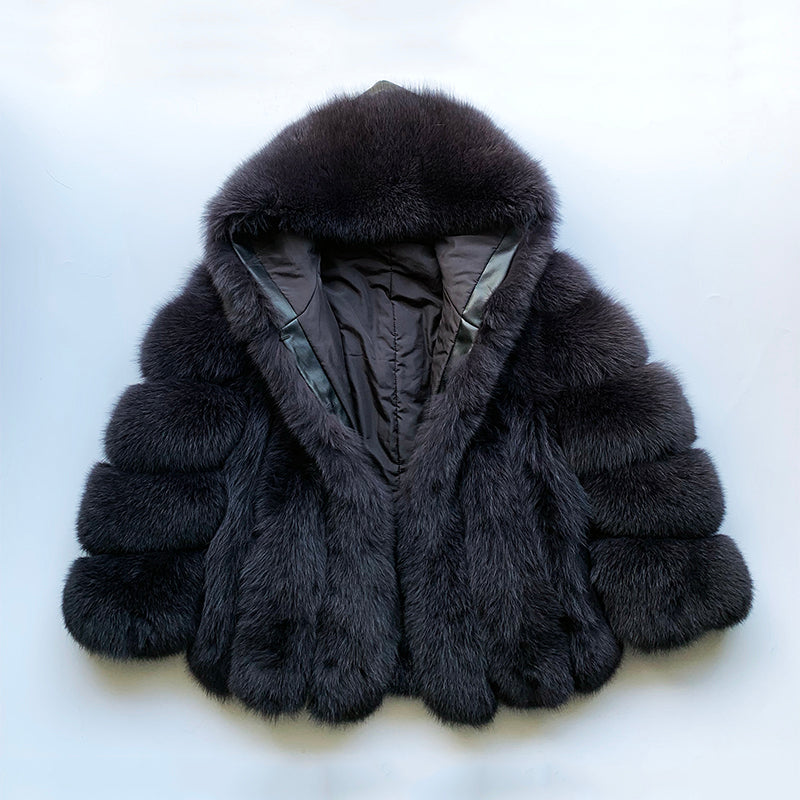 Real Fur Coats with Big Hood