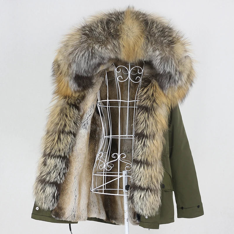 Waterproof Parka Real Fur Coats