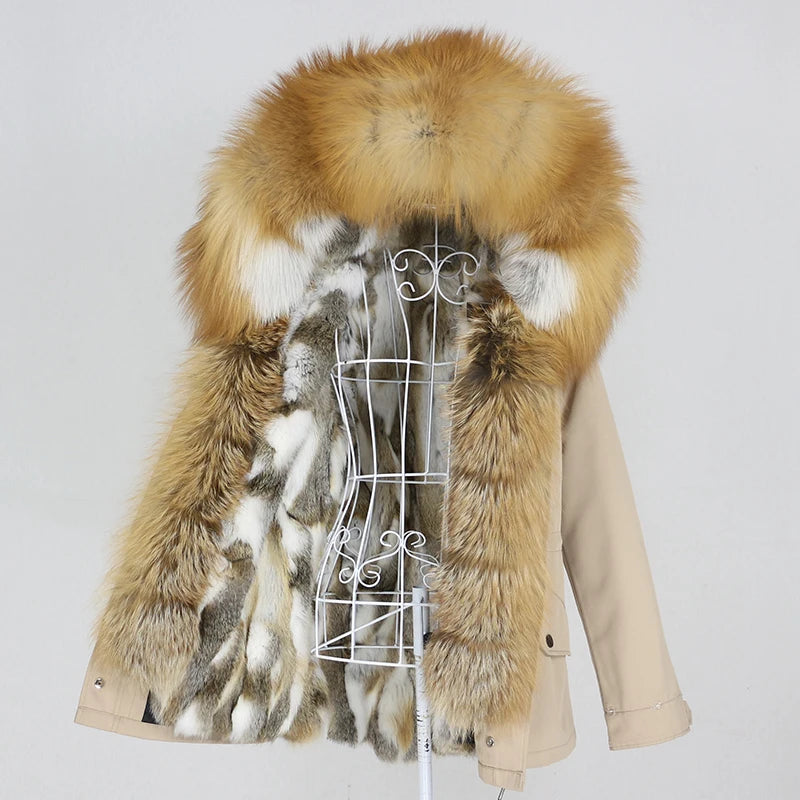 Waterproof Parka Real Fur Coats