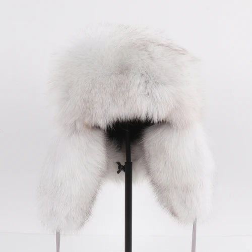 Natural Fur Bomber Has Genuine Real Fur Caps