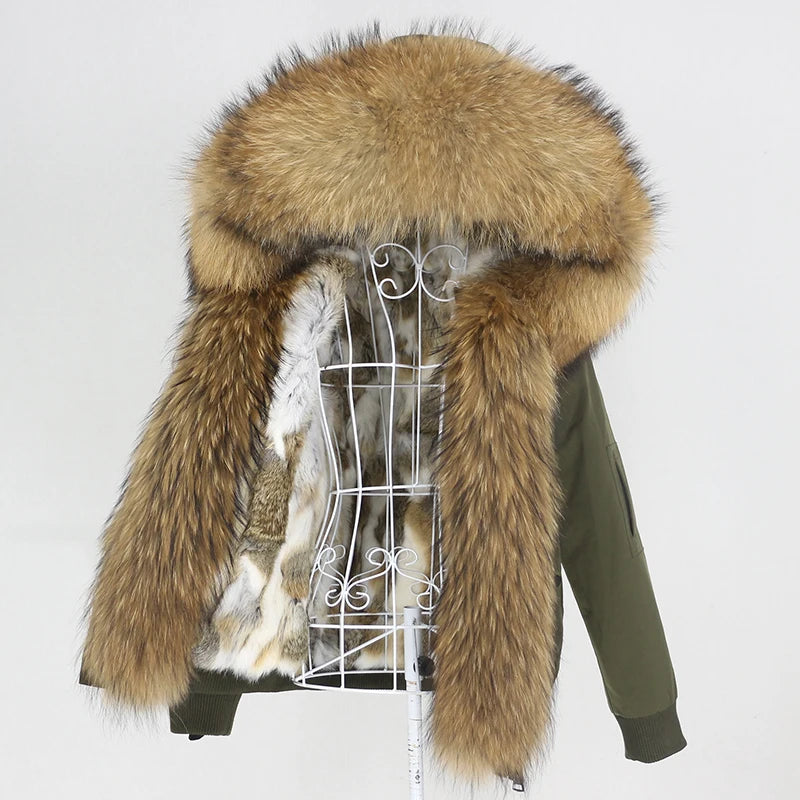 Waterproof Bomber Parka Real Fur Liner Coats