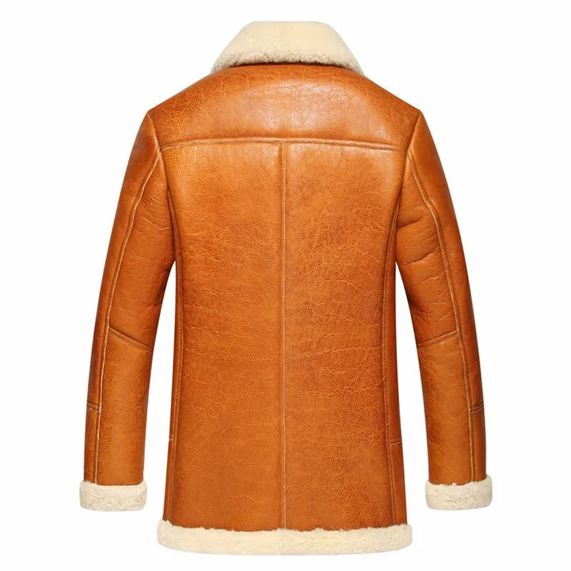 Genuine Leather Real Shearling Fur Coats