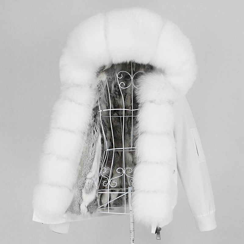 Waterproof Bomber Parka Real Fur Liner Coats