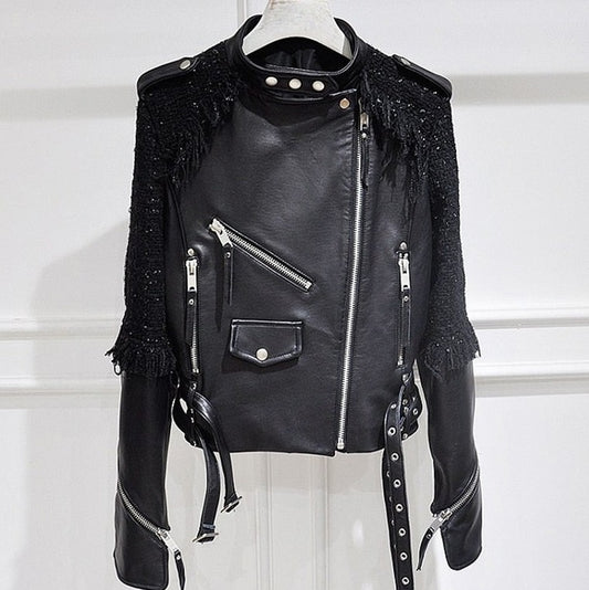 Genuine Leather Motorcycle Slim Jackets