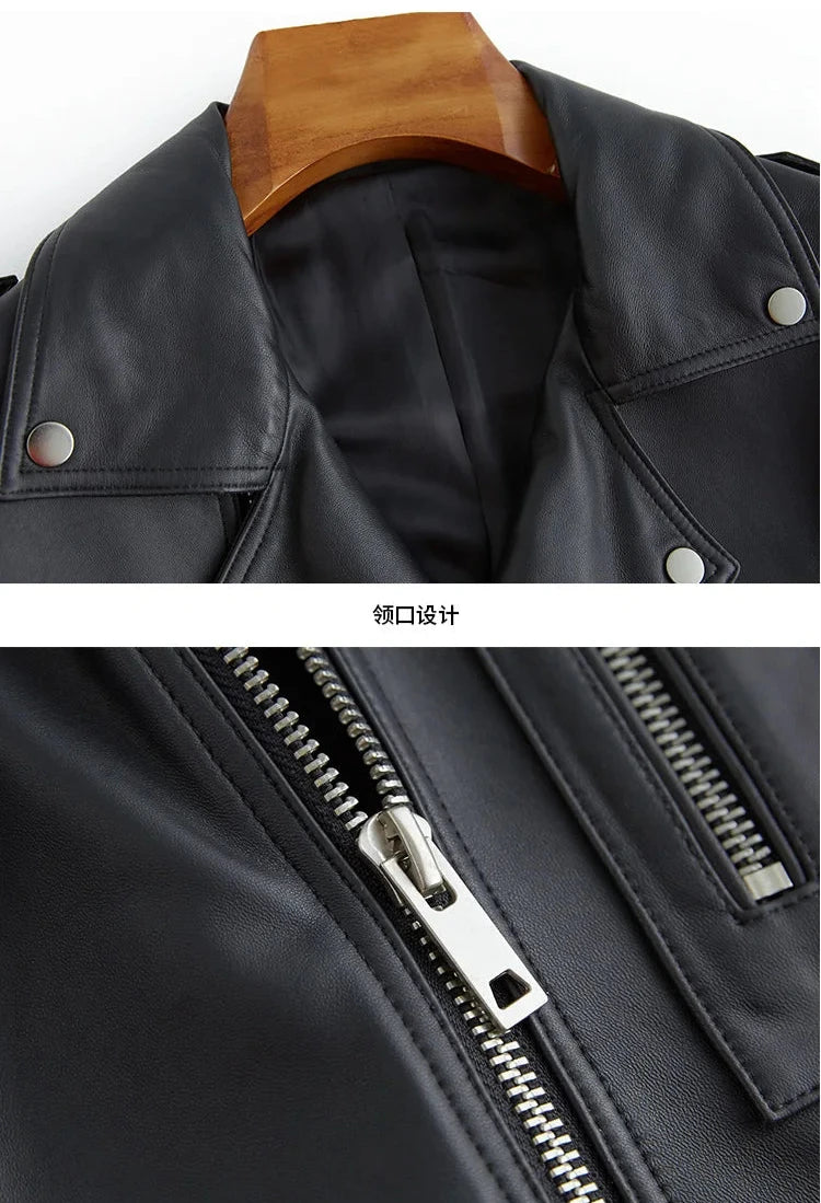 Oversized Loose Pu Leather Biker Jackets