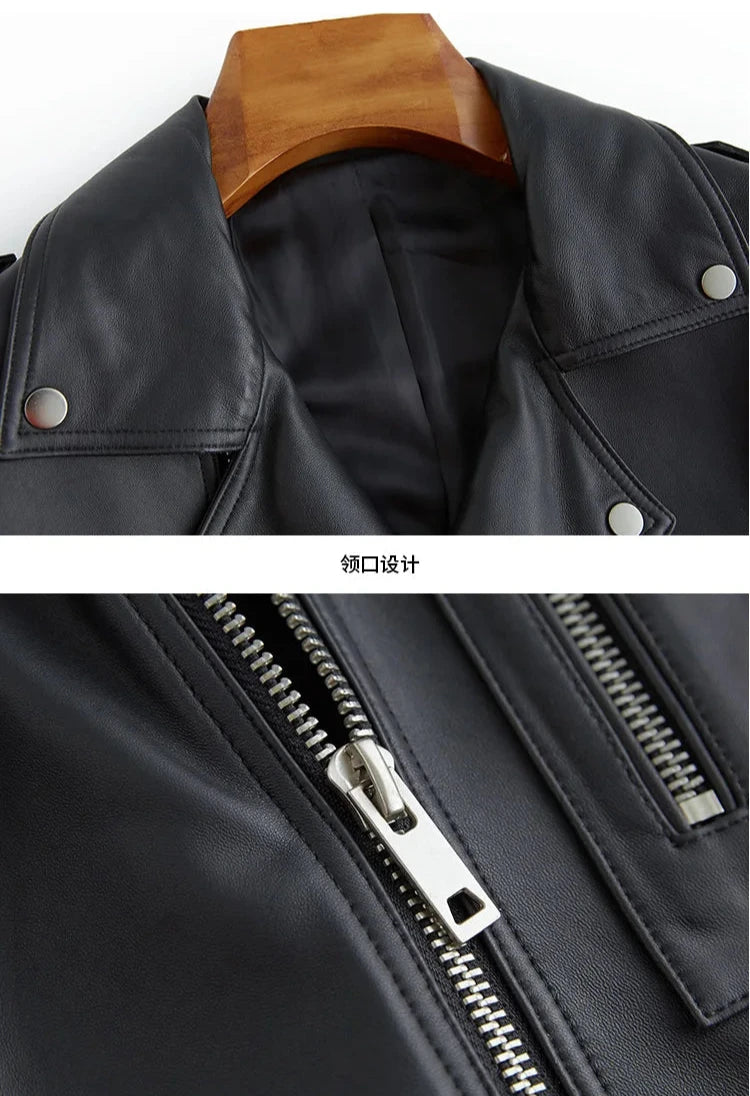 Oversized Loose Pu Leather Biker Jackets