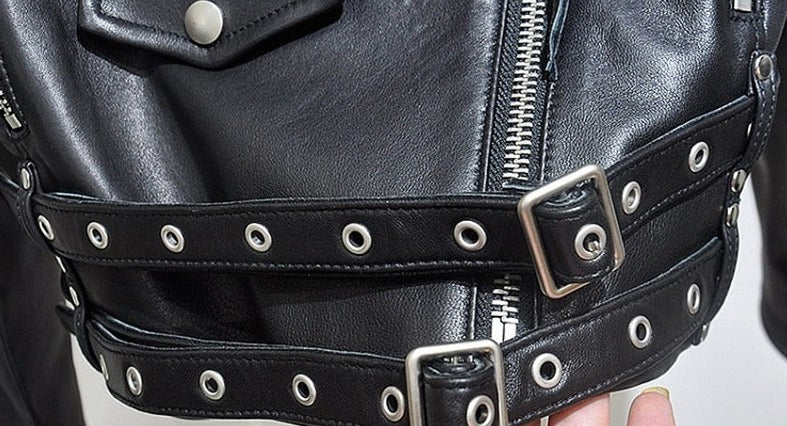 Genuine Leather Motorcycle Slim Jackets