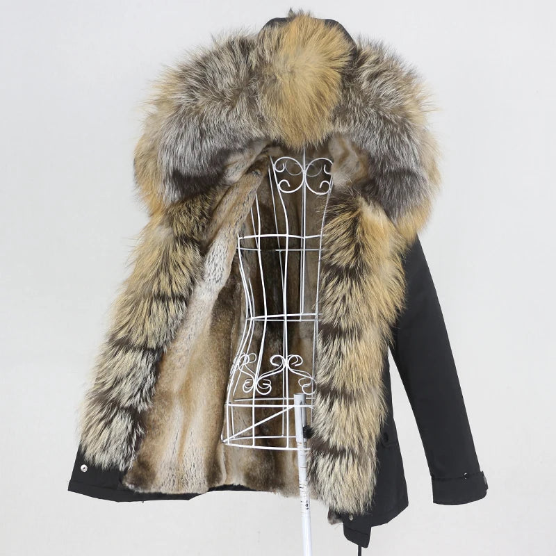 Waterproof Parka Real Fur Coats