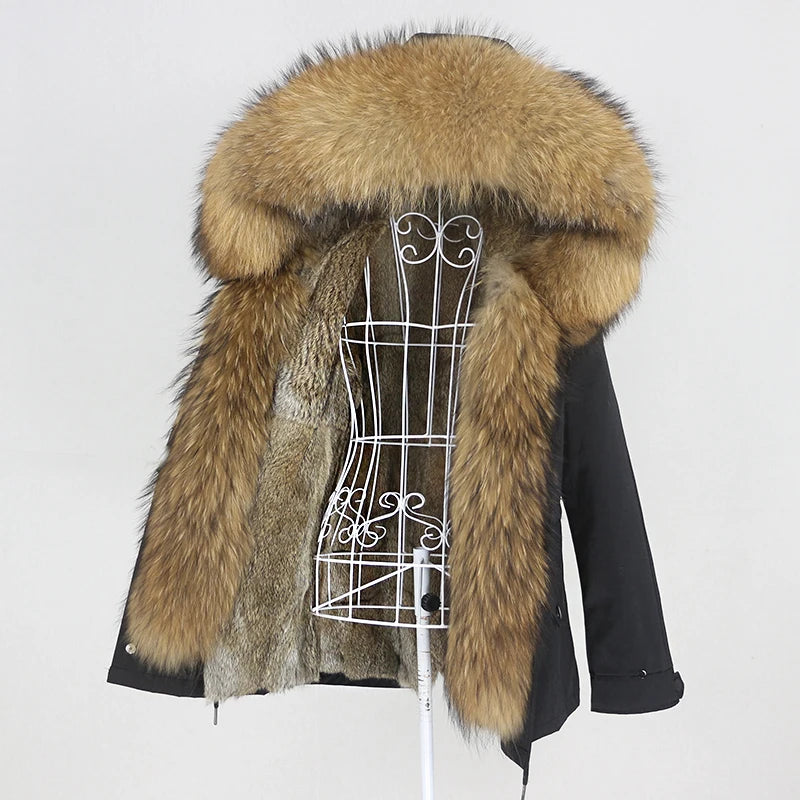 Waterproof Parka Real Fur Coats