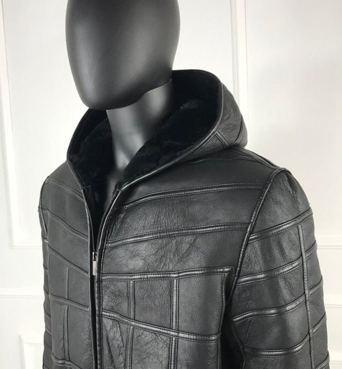 Checker Board Genuine Leather Jackets