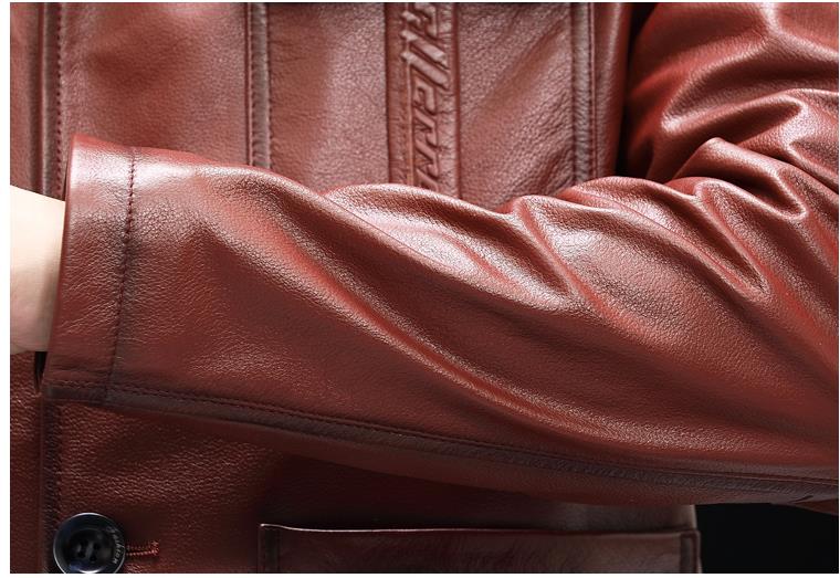 Genuine Leather Slim Cargo Blazer