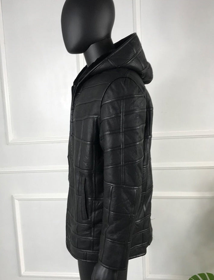 Checker Board Genuine Leather Jackets