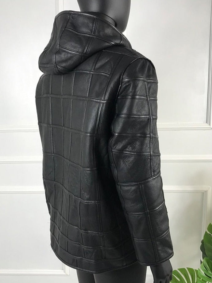 Checker Board Genuine Leather Jackets