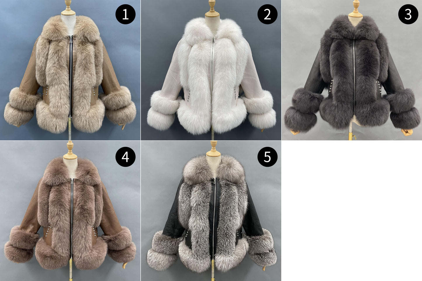 Genuine Leather Coats With Fluffy Real Fur Pattern