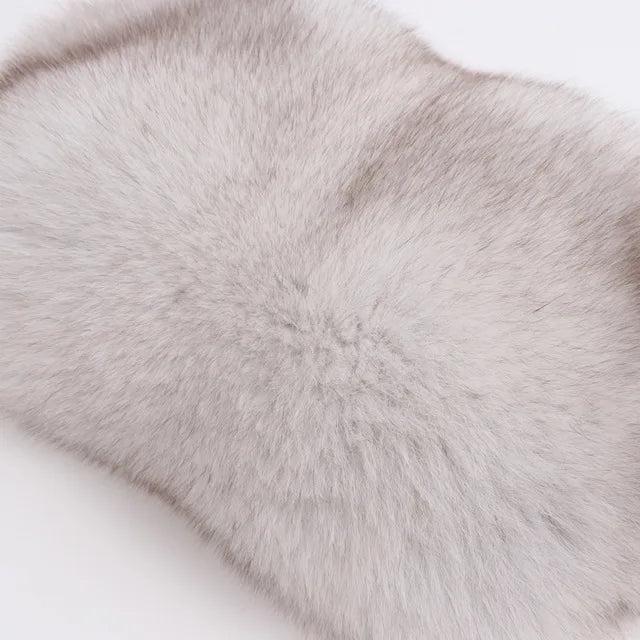 Luxury Pattern Long Real Fur Coats