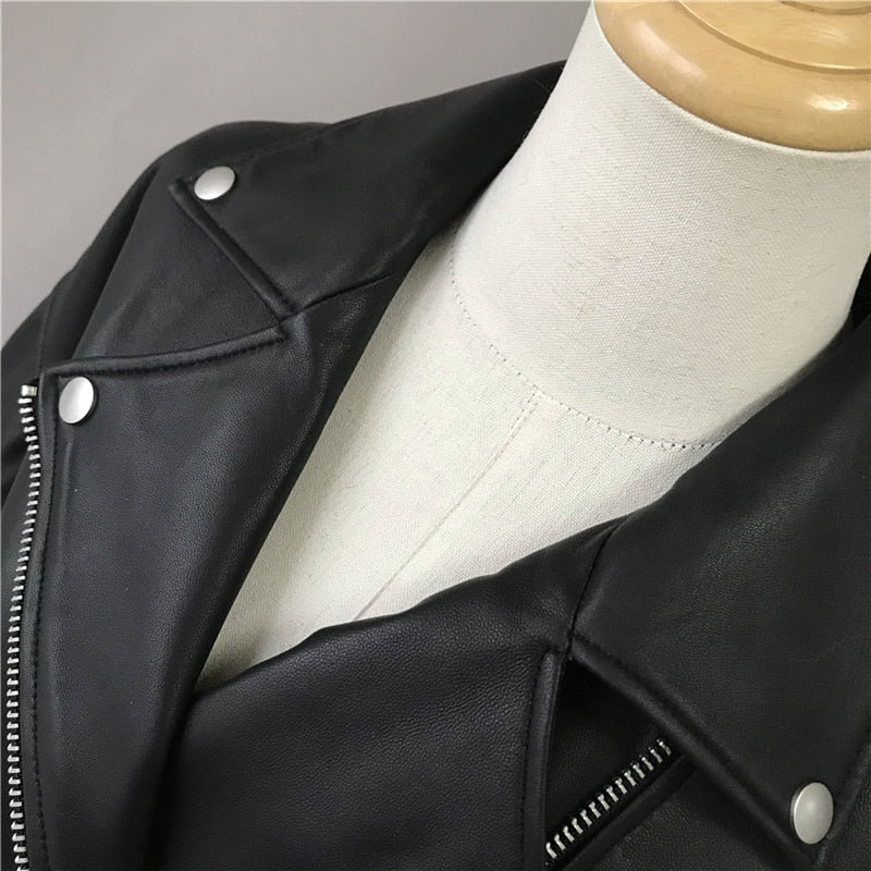 Genuine Leather Moto Jackets Crop (multi-colors)