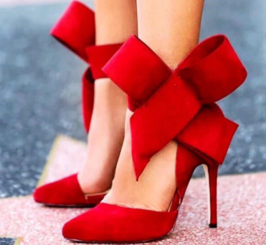 Bow Ankle Strap High Heels