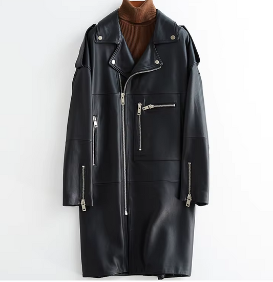 Oversized Loose Pu Leather Biker Jackets