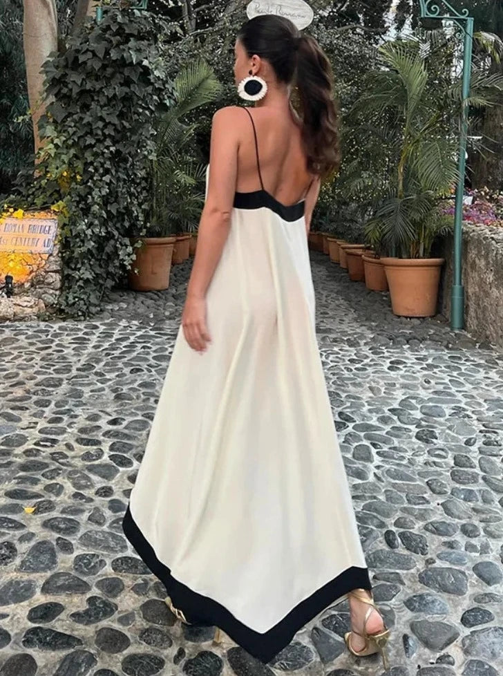 Sleeveless Backless Loose Long Dress