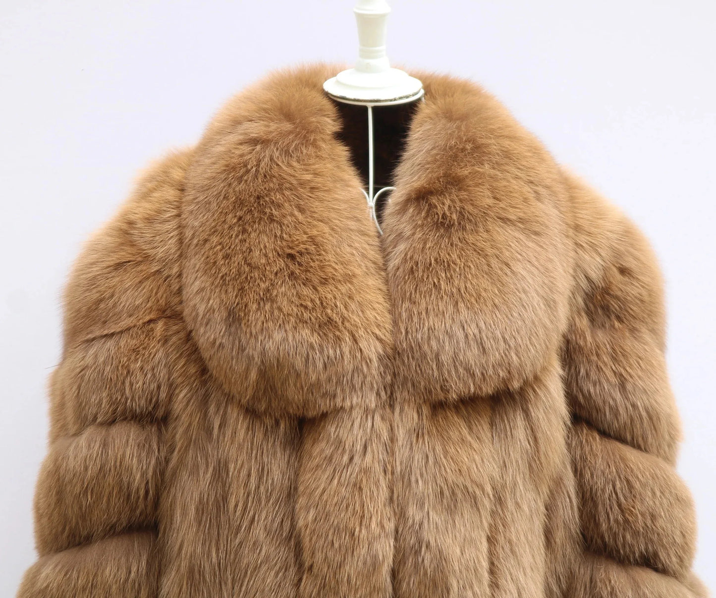 Cropped Pattern Real Fox Fur Coats