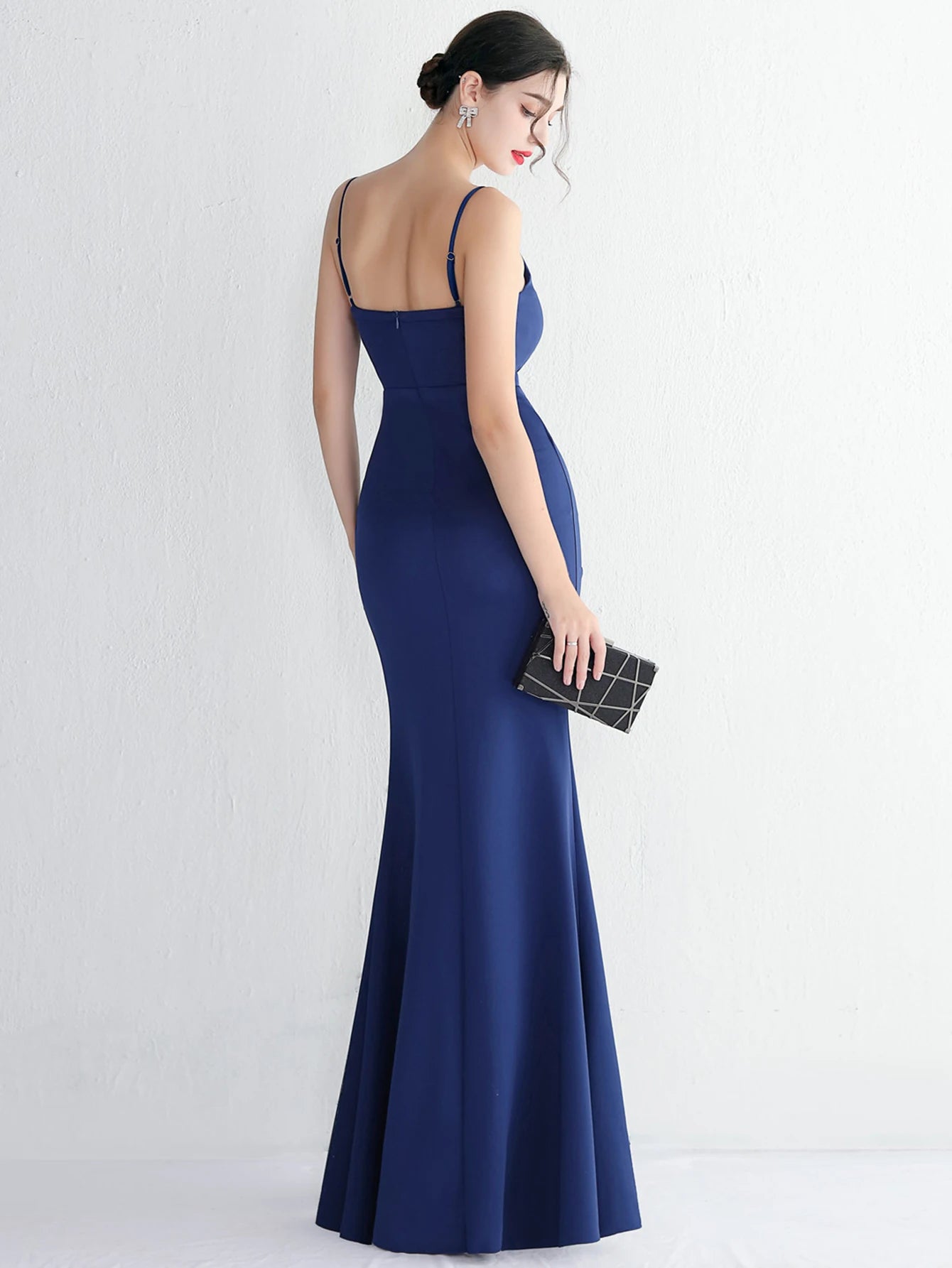 Sleeveless Backless High Split Maxi Dresses