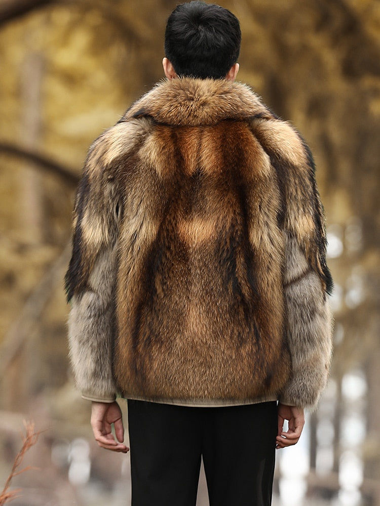 Real Fur Coat Big Fur Collar