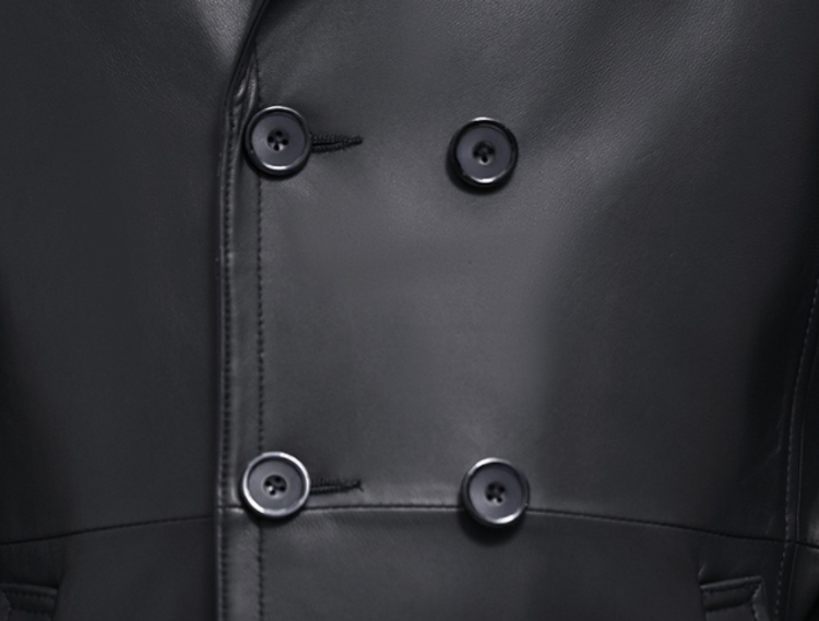 Genuine Leather Trench Coat