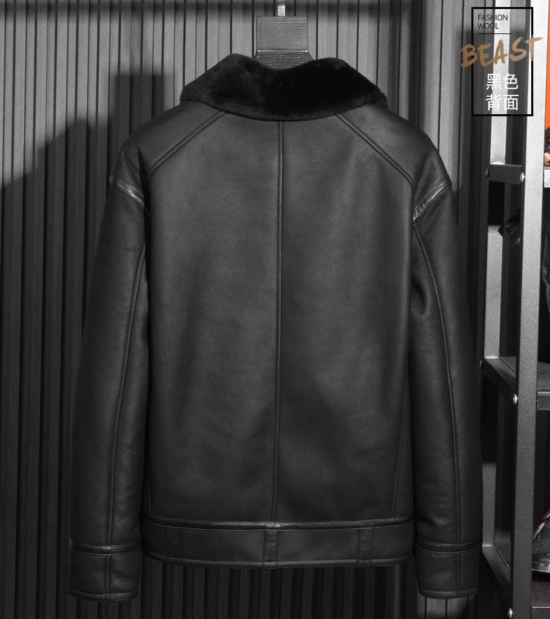 Genuine Leather Jackets Real Lamb Fur