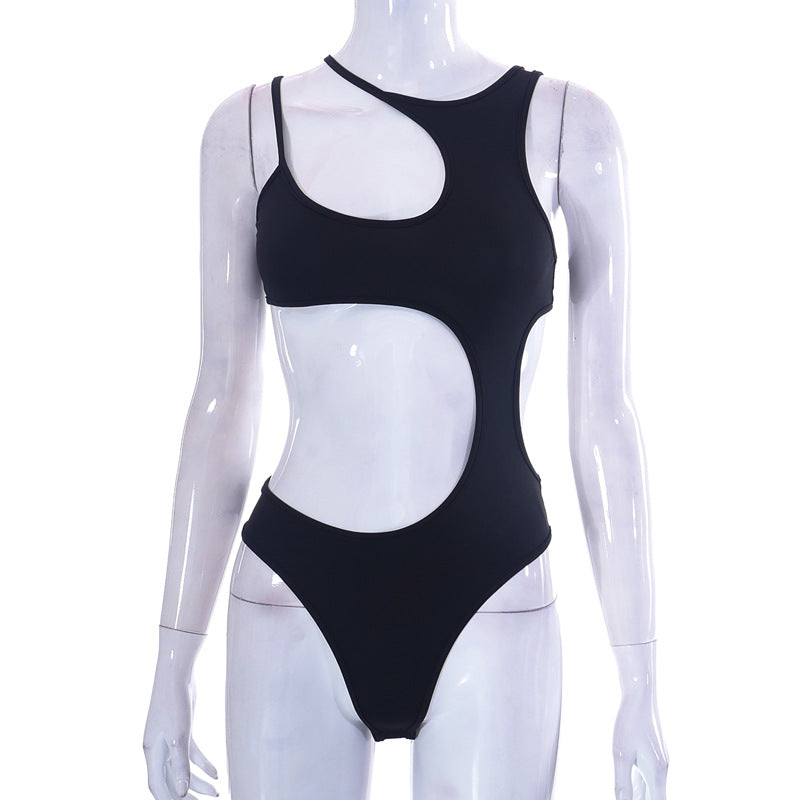 Black Double Hollow One Piece