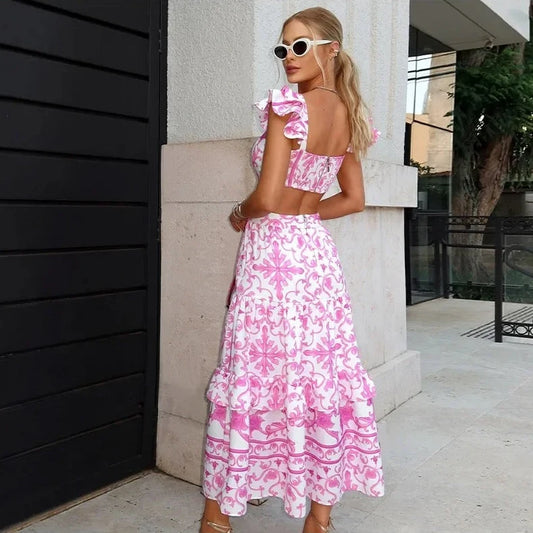 Flying Shoulder Backless Sleeveless Dresses