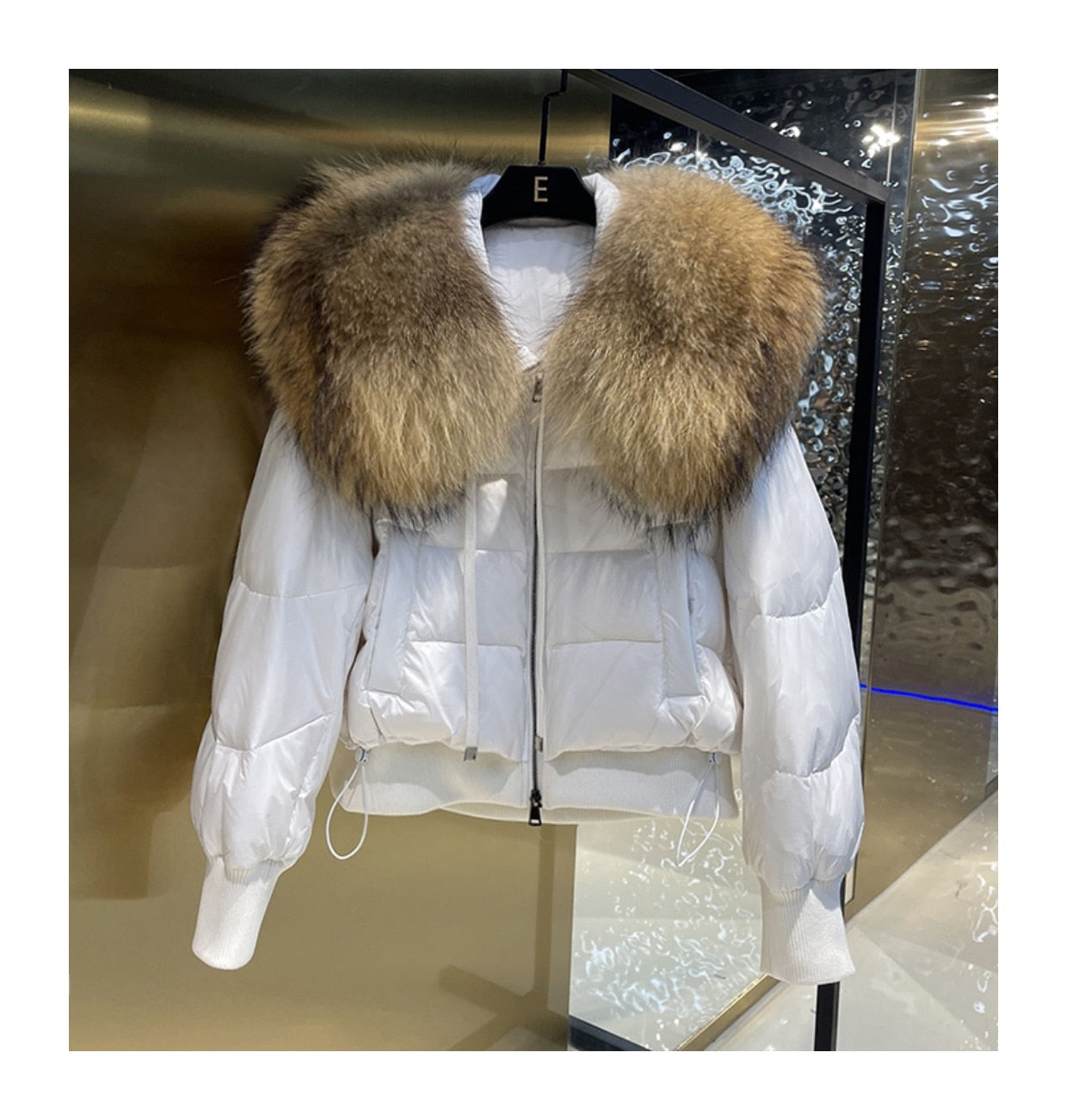 Real Fur Loose Duck Down Puffer Coats