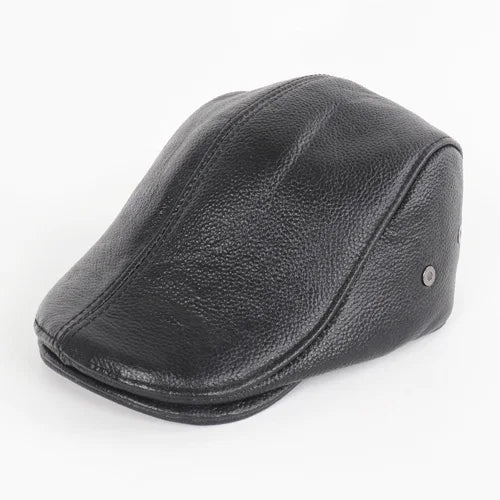 Classic Genuine Leather Cap Ear Protection