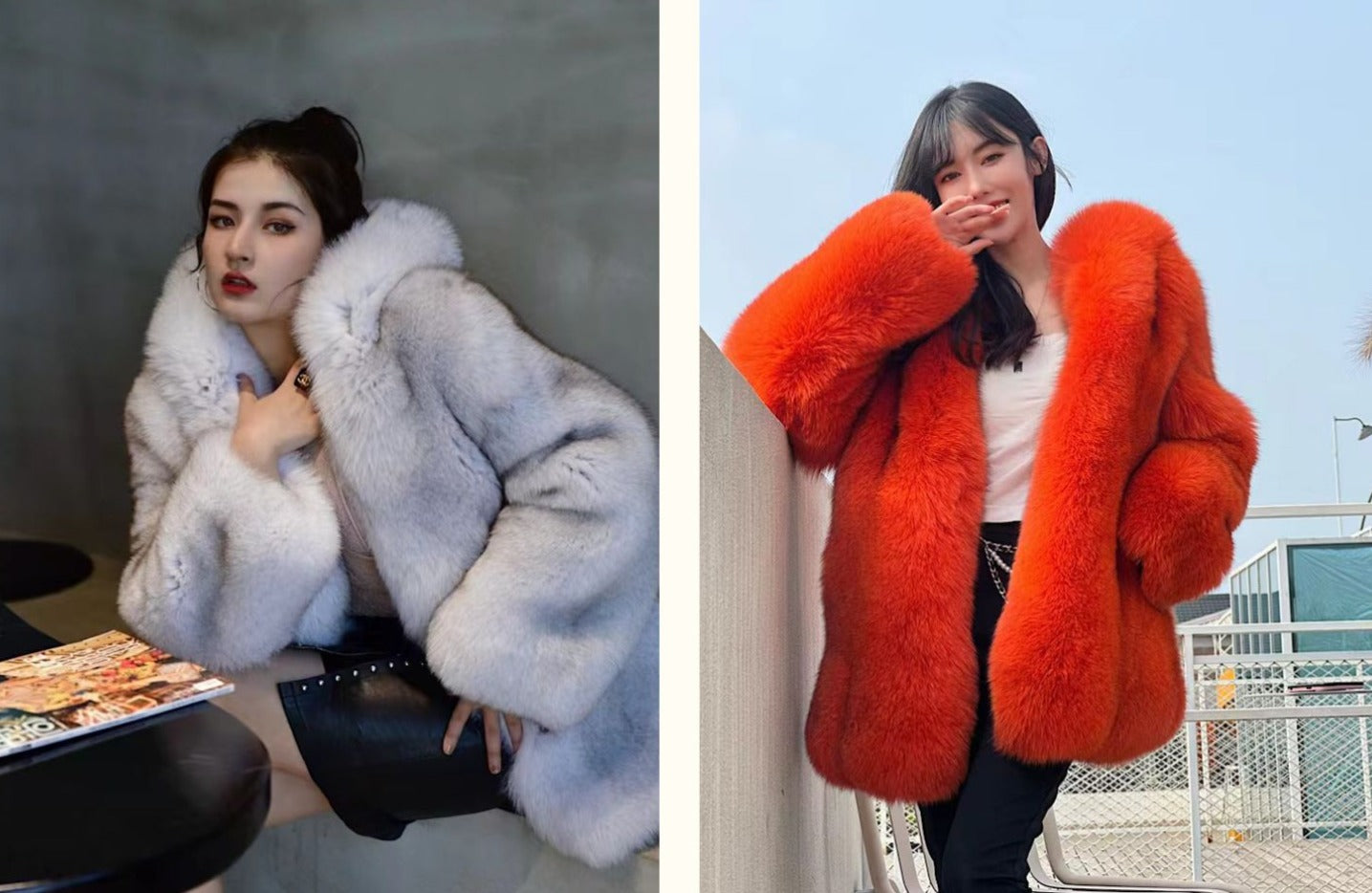 Real Fur Hooded Full Pelt Coats