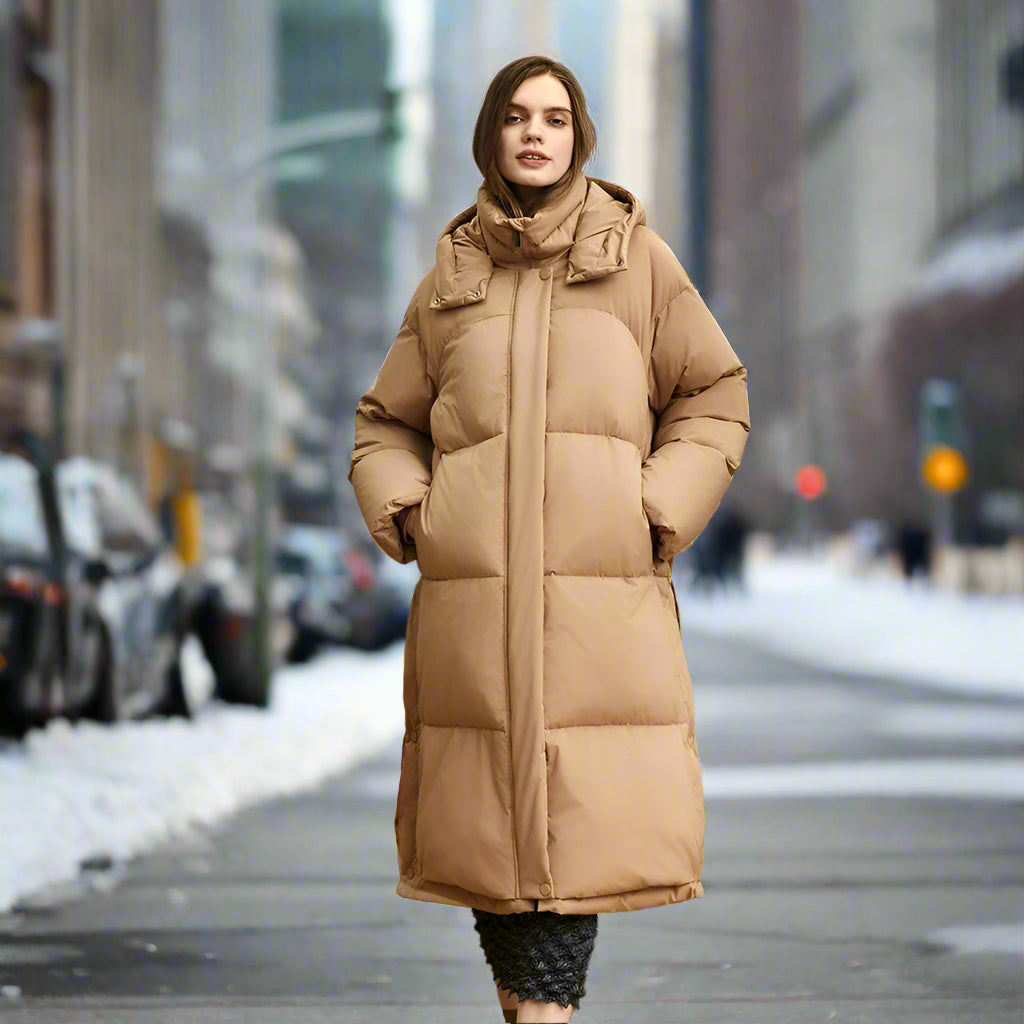 X Long Hooded Cotton Down Puffer Coats