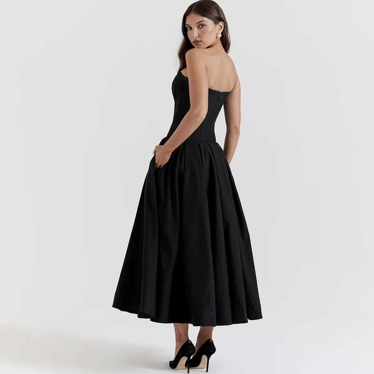 Strapless Corset Style Long Dresses
