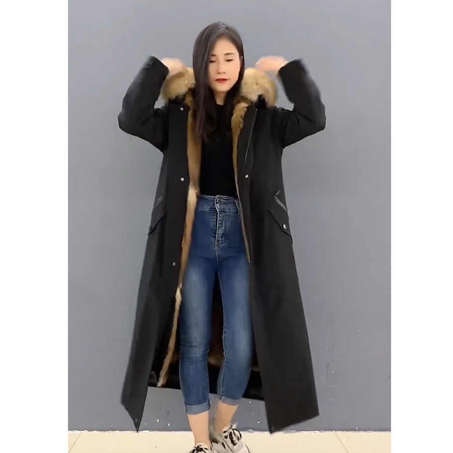 Real Fur Liner Real Fur Parkas X-Long Coats