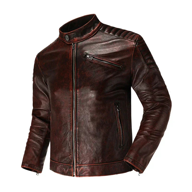 Retro Motorcycle Genuine Leather Jackets